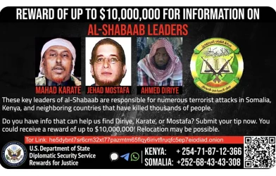 Mareykanka oo xogta maaliyadeed ee Al-Shabaab ku bixinaya $10 milyan oo abaal-marin ah