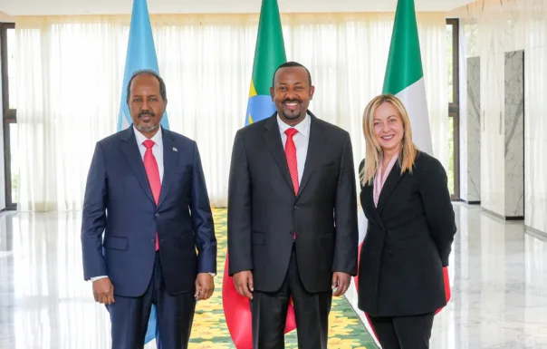 Hassan Shekih, Abiy Ahmed iyo Marwo, Giorgia Meloni